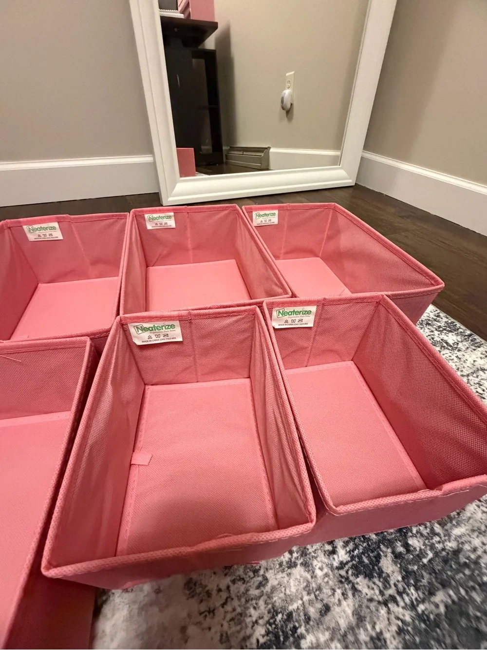 Amazon Pink Fabric Drawer Organizer Set - 10 Piece